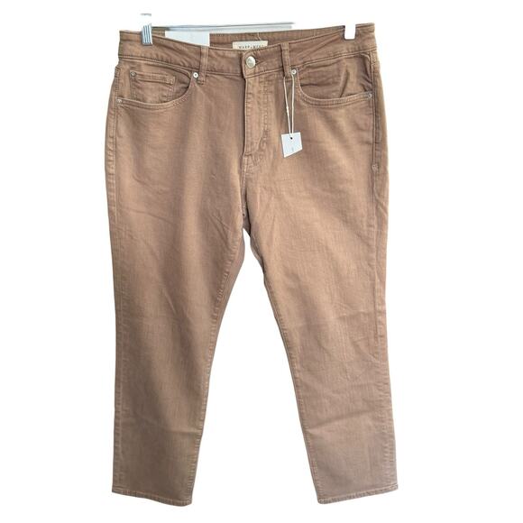 Warp Weft Khaki Jeans Pants Mocha Chicago Straight 33 Order Dynamic Stretch NWT - Picture 1 of 12